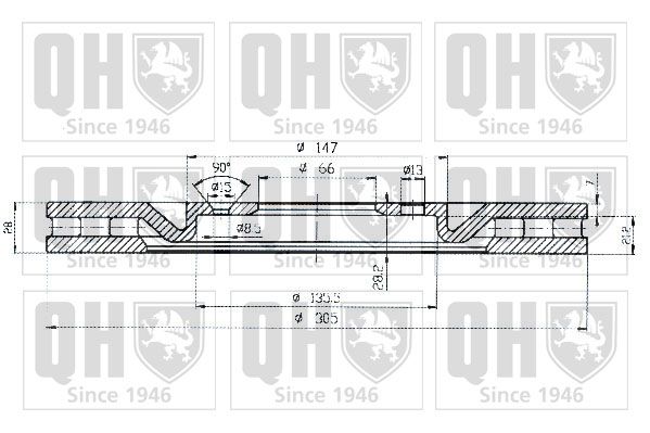 QUINTON HAZELL Тормозной диск BDC4739